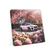 Pink Jaguar F-Pace SVR Amid Flowers - Elegance Meets Power