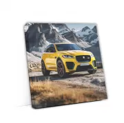 Jaguar F-Pace SVR in Yellow amidst Mountains - Thrilling Drive