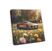 Brown Jaguar F-Type in Floral Setting - Elegance on Wheels
