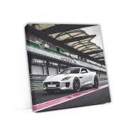 White Jaguar F-Type on Race Track - Speed Meets Elegance