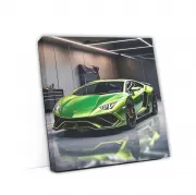 Green Lamborghini Huracan Evo in Garage - Bold Speed Demon