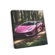 Pink Lamborghini Huracan EVO in Forest - Bold Elegance