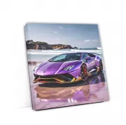 Purple Lamborghini Huracán Evo on Beach - Exotic Thrill
