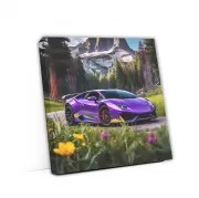 Purple Lamborghini Huracan in National Park—Elegance and Power