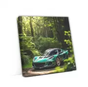 Green Lotus Elise in Forest - Sleek and Agile Performance