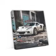 White Lotus Elise in Urban Setting - Sleek and Sporty Ride
