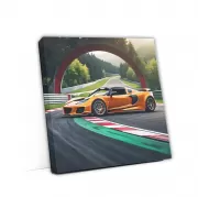 Orange Lotus Exige on Race Track - Speed and Precision