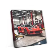 Red Lotus Exige in Auto Service - Speed and Elegance