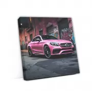 Pink Mercedes AMG C63 in Ghetto - Bold and Flashy