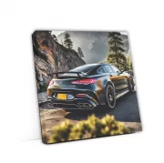 Black Mercedes AMG GT 4-Door Coupe in Mountains - Power Unleashed