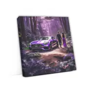 Purple Mercedes AMG GT 4-Door in Forest - Power Meets Elegance