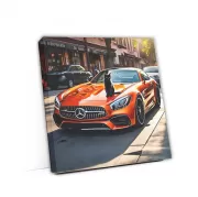 Orange Mercedes AMG GT with Cat in Melbourne - Pure Elegance