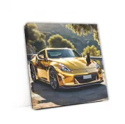 Nissan 170Z Gold with Cat - Sleek and Stylish Design