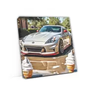 White Nissan 170Z Ice Cream: Cool Style and Speed