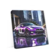 Nissan GT-R in Purple with Mexican Flag - Bold and Dynamic
