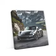 Black Porsche Boxster in Mountain - Power Meets Elegance