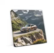 Brown Porsche Cayman in Mountains - Elegance Meets Power