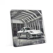 Silver Porsche Cayman in Garage - Sleek and Sporty