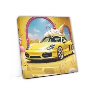 Porsche Cayman in Yellow Enjoys Ice Cream - Fun and Sporty