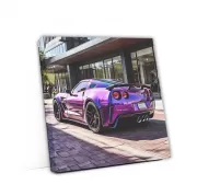 Sleek Purple Corvette - Speed and Style Embodied