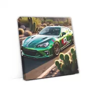 Green Subaru BRZ & Toyota 86 with Mexican Flag - Sporty Duo