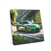 Green Toyota Supra in Mountain - Iconic Performance