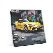 Yellow Toyota Supra in Urban Jungle - Speed and Style