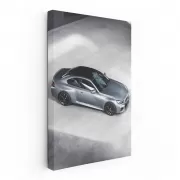 BMW M2 Sleek Matte Grey - Top View Minimalism, Pure Power