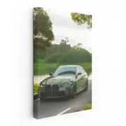 BMW M3 G80 in Military Green by Lake - Bold Elegance