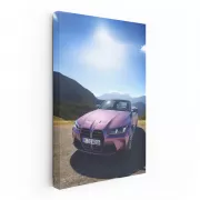 BMW M4 Velvet Orchid Convertible on Sunny Day - Pure Elegance