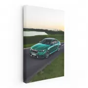 Green BMW M5 G90 Sedan on Road: Power Meets Elegance