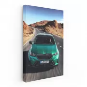 BMW M5 G90 Sedan in Green Cruising on Road - Power and Style