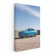 Light Blue BMW X6M in Parking - Power Meets Elegance