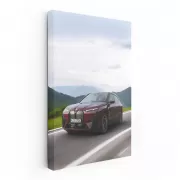 Dynamic Red BMW iX - Futuristic Elegance in Motion