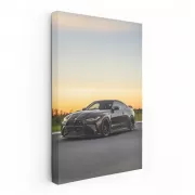 Sunset Silhouette: Black BMW M4 - Power Meets Elegance