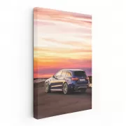 Blue Mercedes AMG C 63 S E Performance at Sunset - Power Unleashed