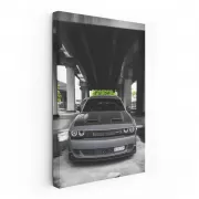 Challenger Hellcat Roars Under Bridge - Power Unleashed