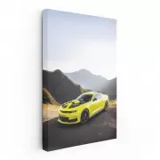 Yellow Chevrolet in Mountain Scenery - Adventurous Ride