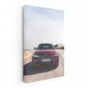 BMW 4 Series in Motion - Dark Red Elegance on Move