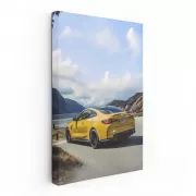 Vibrant Yellow BMW M4 in Mountain Setting - Power and Elegance