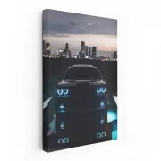 Dodge Challenger in Night Cityscape - Power and Presence