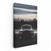 Dodge Challenger in Night Cityscape - Power Unleashed