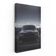 Dodge Challenger at Night Cityscape - Power and Elegance