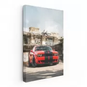 Dodge Challenger in Deserted City - Bold and Unyielding