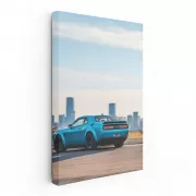 Urban Skyline Highlights Dodge Challenger - Power and Presence