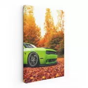 Golden Dodge Challenger in Autumn - Pure American Muscle