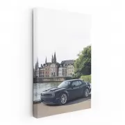 Dodge Challenger Parked Centrally in Europe - Muscle Icon