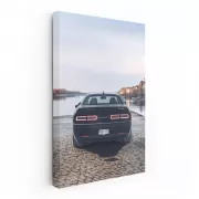 Dodge Challenger in European City Center - Powerful Icon