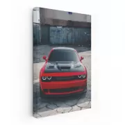 Red Dodge Charger in Urban Setting - Bold & Powerful