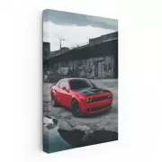 Bold Red Dodge Charger in Urban Style - Power and Flair